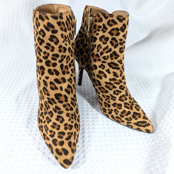 NWOT-1 SHOW! ZIGI SOHO! SAVIDA BLACK/TAN/BROWN LEOPARD SPOTTED ANKLE BOOTS!SZ 8M - Picture 10 of 10